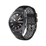 For Amazfit Pace 22mm Two-Color Breathable Silicone Watch Band(Black+Grey)