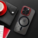 Color Edge Mag Cover συμβατό με MagSafe για IPHONE 15, μαύρο και κόκκινο - Image 2