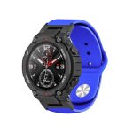 For Amazfit T-Rex / T-Rex Pro / Ares Silicone Reverse Buckle Watch Band (Blue)