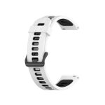 Για Huawei Watch GT 3 42mm 20mm λουράκι ρολογιού σιλικόνης δύο χρωμάτων (Λευκό μαύρο)