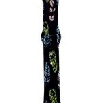 SILICONE ΛΟΥΡΑΚΙ ΓΙΑ APPLE WATCH ΜΕ ΣΧΕΔΙΟ ΦΤΕΡΑ ΜΑΥΡΟ 42-44-45MM