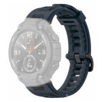 For Huami Amazfit T-Rex A1918 Tyrannosaurus Silicone Watch Strap(Navy Blue)