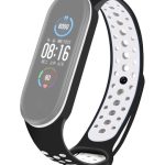 Two Tone Breathable Λουράκι Σιλικόνης Black / White (Mi Smart Band 5/Mi Smart Band 6)