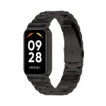 For Redmi Band 2 Three-bead Steel Watch Band(Black)