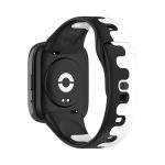 For Redmi Watch 3 Active  Stitching Two Color Silicone Watch Band   (ΑΣΠΡΟ + ΜΑΥΡΟ )