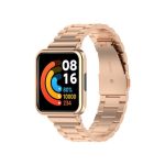 Για Xiaomi Redmi Watch 2 Lite / Redmi Watch 2 2 σε 1 Μεταλλική ζώνη ρολογιών τριών σφαιριδίων με πλαίσιο ρολογιού (Ροζ χρυσό)