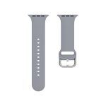 Silicone Solid Color Watch Band For Apple Watch Series 6&SE&5&4 44mm ΓΚΡΙ