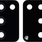 Samsung Τζαμάκι Κάμερας Μαύρο για Galaxy A03s (Service Pack)