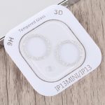 Glitter Ring Tempered Glass Camera Lens Film For iPhone 13 / 13 mini(Silver) - Image 5