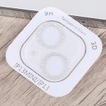 Glitter Ring Tempered Glass Camera Lens Film For iPhone 13 / 13 mini(Silver) - Image 6