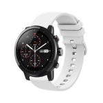 Για το Amazfit 2 Stratos 22mm μονόχρωμο λουράκι ρολογιού από μαλακή σιλικόνη (Λευκό)