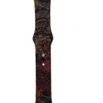 SILICONE ΛΟΥΡΑΚΙ ΓΙΑ APPLE WATCH ΜΑΥΡΟ ΜΕ ΣΧΕΔΙΟ COLOURGRAPH 42-44-45MM