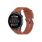 Λουράκι Silicone Silver Buckle Huawei Watch 3 / 3 Pro / GT2 / GT3 (46mm) / GTR 47 - Terracota Brown