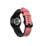 For Samsung Galaxy Watch5 Pro 45mm/5 44mm/5 40mm Silicone + Leather Black Buckle Watch Band(Pink)