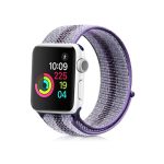 Για Apple Watch Ultra 49mm / Series 8&7 45mm / SE 2&6&SE&5&4 44mm / 3&2&1 42mm Nylon Loop Watch Band (Striped Blue)