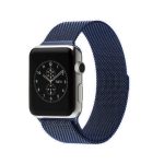 Για Apple Watch 42mm Μιλανέζικο βρόχο Μαγνητικό ρολόι από ανοξείδωτο ατσάλι (Μπλε)