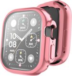 Για Apple Watch Ultra 49mm ENKAY Πλήρης κάλυψη, επικαλυμμένη μαλακή θήκη TPU με φιλμ οθόνης (ροζ)