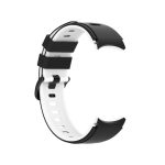 Για Samsung Galaxy Watch5 Pro 45mm/5 44mm/5 Δίχρωμη ζώνη σιλικόνης με λουράκι ρολογιού (Μαύρο λευκό)