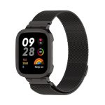 Για Xiaomi Redmi Watch 3  2 in 1 Milan Metal Watch Band με πλαίσιο ρολογιού (Μαύρο)