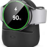 AhaStyle PT181 Watch Silicone Charging Stand For Galaxy Watch 3 / 4 / Active / Active 2 ( ΜΑΥΡΟ )