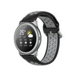 Για Xiaomi Haylou Solar LS05 Δίχρωμη ζώνη ρολογιών σιλικόνης, μέγεθος: 22 mm (Μαύρο γκρι)