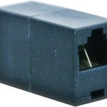 Powertech RJ45 UTP female - female (μούφα) Black
