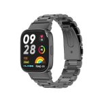 Για Redmi Watch 3 Mijobs Ζάντα ρολογιού από ανοξείδωτο ατσάλι με τρεις χάντρες (Μαύρο)