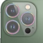 For iPhone 13 Pro / 13 Pro Max Glitter Ring Tempered Glass Camera Lens Film (Colorful)