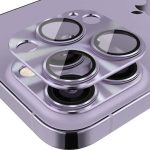 ENKAY μεμβράνη κάλυψης φακού από σκληρυμένο γυαλί από κράμα αλουμινίου για iPhone 14 Pro / 14 Pro Max (Μωβ)