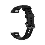 Smart Watch Silicone Watch Band for Huawei Honor Band 4 / Band 5(Black)