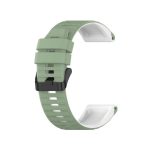 For Garmin Fenix 7 22mm Two-color Silicone Watch Band  ( Green / White)