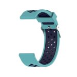 Διπλό έγχρωμο αθλητικό λουράκι σιλικόνης για Xiaomi Huami Amazfit Bip Lite Έκδοση 22mm (Σκούρο Μπλε + Μπλε Baby)