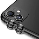 Για iPhone 11 ENKAY Hat-Prince 2τμχ κράμα αλουμινίου + κάλυμμα φακού κάμερας από σκληρυμένο γυαλί Προστατευτικό πλήρους κάλυψης (Μαύρο)