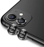 Για iPhone 11 ENKAY Hat-Prince 2τμχ κράμα αλουμινίου + κάλυμμα φακού κάμερας από σκληρυμένο γυαλί Προστατευτικό πλήρους κάλυψης (Μαύρο)