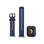TPU Watch Band για Apple Watch Ultra 49mm / Series 8&7 45mm / SE 2&6&SE&5&4 44mm / 3&2&1 42mm (Black Midnight Blue)