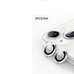 Κράμα αλουμινίου ENKAY Hat-Prince + Δαχτυλίδι μεμβράνης κάλυμμα φακού κάμερας από σκληρυμένο γυαλί για iPhone 13 / 13 mini (Ασημί)