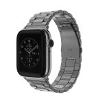 Διπλωμένη πόρπη 3 χάντρες από ανοξείδωτο ατσάλι Ζώνη ρολογιού για Apple Watch Ultra 49mm / Σειρά 8&7 45mm / SE 2&6&SE&5&4 44mm / 3&2&1 42mm (Γκρι)