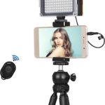PULUZ 4 σε 1 Vlogging Live Mini Octopus Bracket Kit + Studio Light + Μικρόφωνο + Κιτ σφιγκτήρα τηλεφώνου (Μαύρο)
