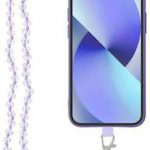 Crystal Diamond Λουράκι Λαιμού για Κινητά Μωβ