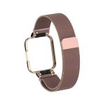 Για Xiaomi Redmi Watch 2 Milanese Magnetic Metal Watchband (Rose Red)