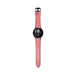 For Samsung Galaxy Watch4 Silicone + Leather Black Buckle Watch Band(Pink)