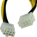 Powertech 8 Pin EPS male - 8 Pin EPS female Cable 0.2m (CAB-W008)