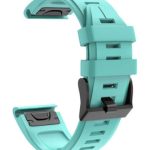 Ανταλλακτικό λουράκι QuickFit Garmin Fenix 3/5x/3HR/5X Plus/6x/6x Pro/7x Sportband Black Buckle Mint (26mm)