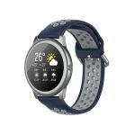 For Xiaomi Haylou Solar LS05 Two-tone Silicone Watch Band, Size: 22mm(Midnight Blue Gray)