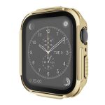 Plating PC Frame Watch Case with Tempered Film For Apple Watch Series 6 & SE & 5 & 4 44mm(Gold)