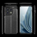 Για OnePlus 11 5G Litchi Texture Αντικραδασμική θήκη τηλεφώνου TPU (Μαύρη)
