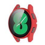 For Samsung Galaxy Watch4 44mm PC Protective Case with Tempered Glass Film(Red) - Image 3