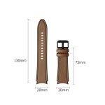For Samsung Galaxy Watch4 Silicone + Leather Black Buckle Watch Band(Brown) - Image 3
