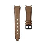 For Samsung Galaxy Watch4 Silicone + Leather Black Buckle Watch Band(Brown) - Image 4