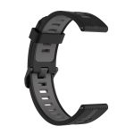 Huawei  for Watch GT Runner 22mm Two-color Stripe Silicone Watch Band(Black Dark Grey)(OEM) - Image 4